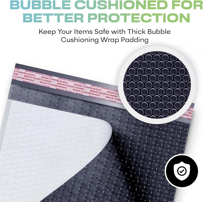 MAILERVIEW White Large Poly Bubble Mailers 12x15 inch | Self Seal Padded Envelopes Cushioned Bubble Mailer | Usable Size 12x15 | WaterProof | Lightweight mailing Shipping Bags | 50 Pack Bulk | USA Made - Image 4